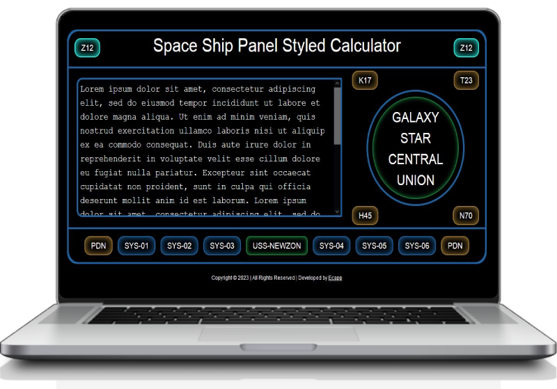 Calculator Space Text